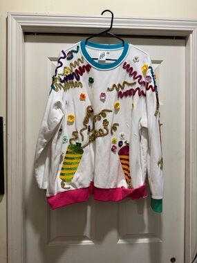 Queen of Sparkles New Years Sweatshirt/Sweater XL